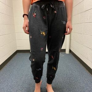 soft floral sweatpants